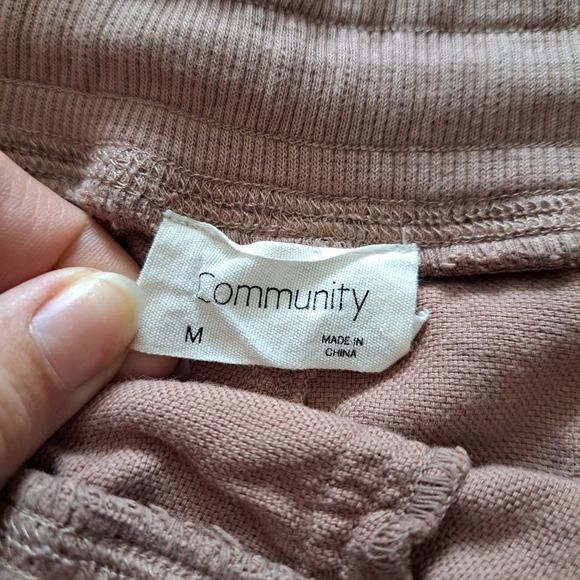 Community | Blush pink cute casual weight fabric womens shorts - Picture 9 of 9